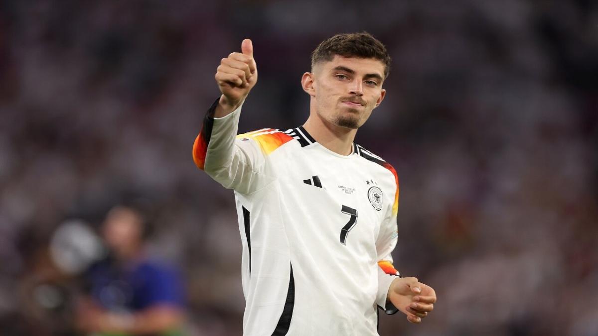 Kai Havertz playing for Germany at Euro 2024